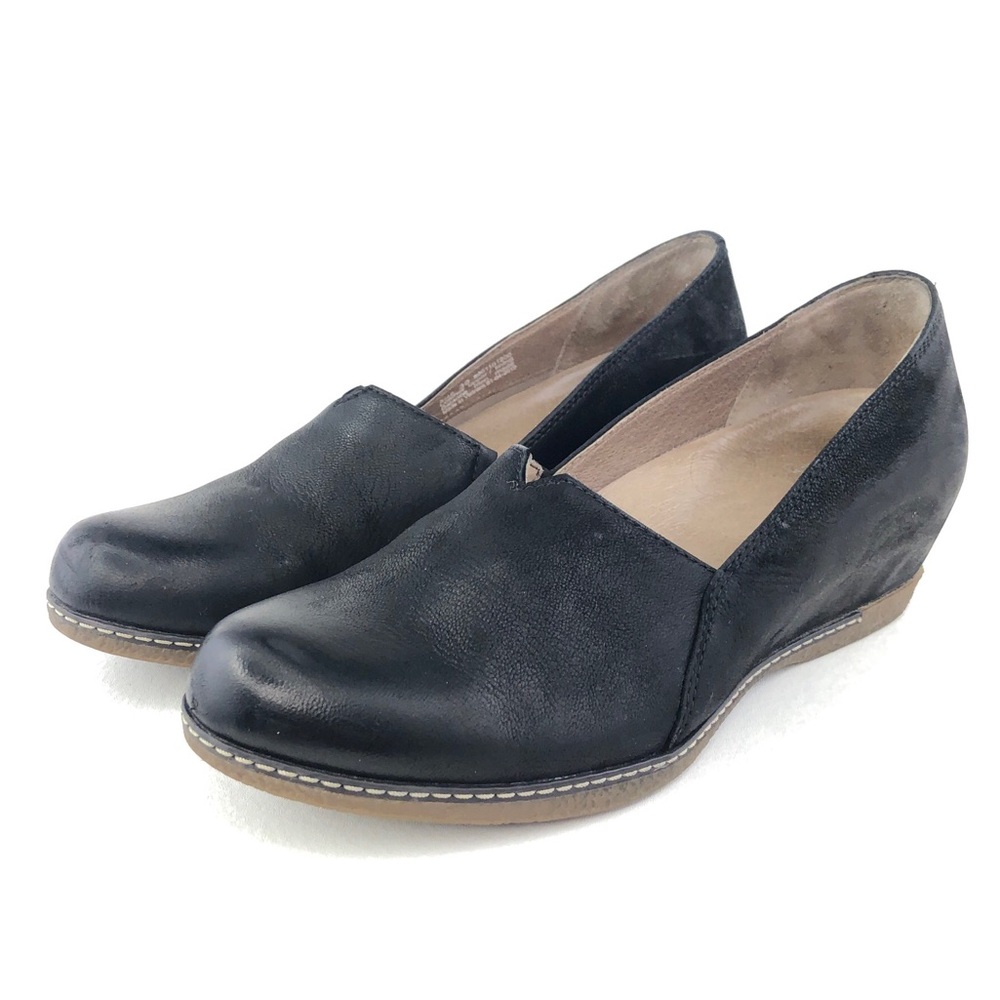 Dansko Liliana Burnished Nubuck Leather Wedge Shoes EUR 39 - Picture 3 of 16